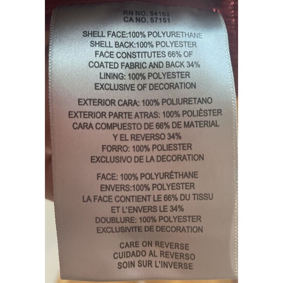 NWT-MSRP $148: Levi’s Red, Fully Lined, Leather Look & Feel, Woman’s Jacket. LG - Picture 5 of 9